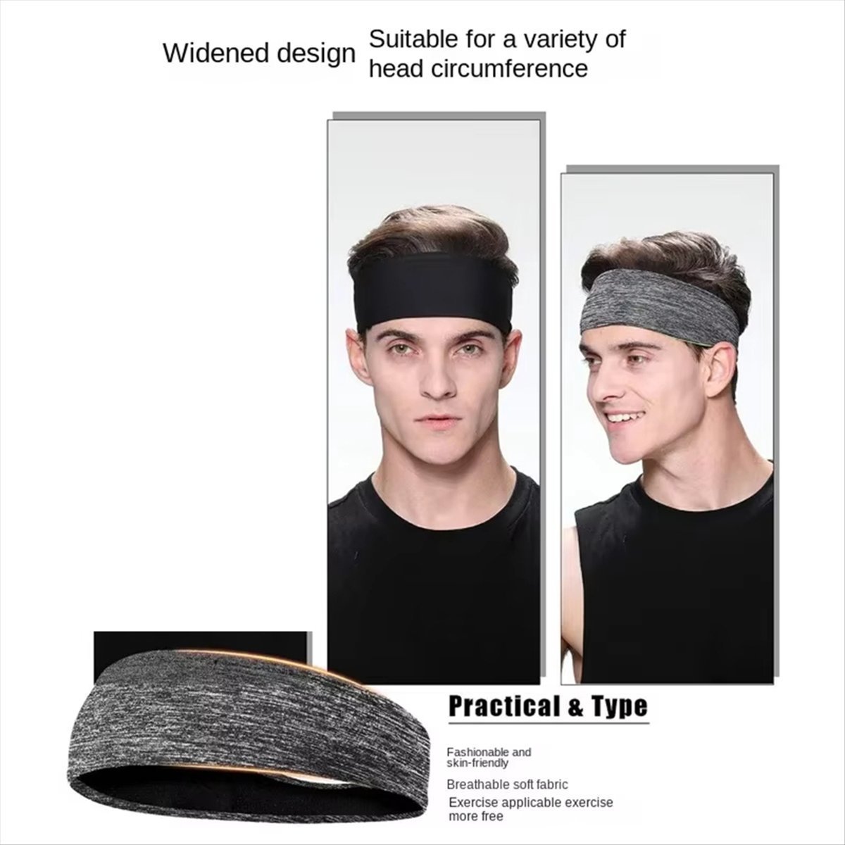 Hair Band Elastic - Fascia per capelli sportiva elastica ABST
