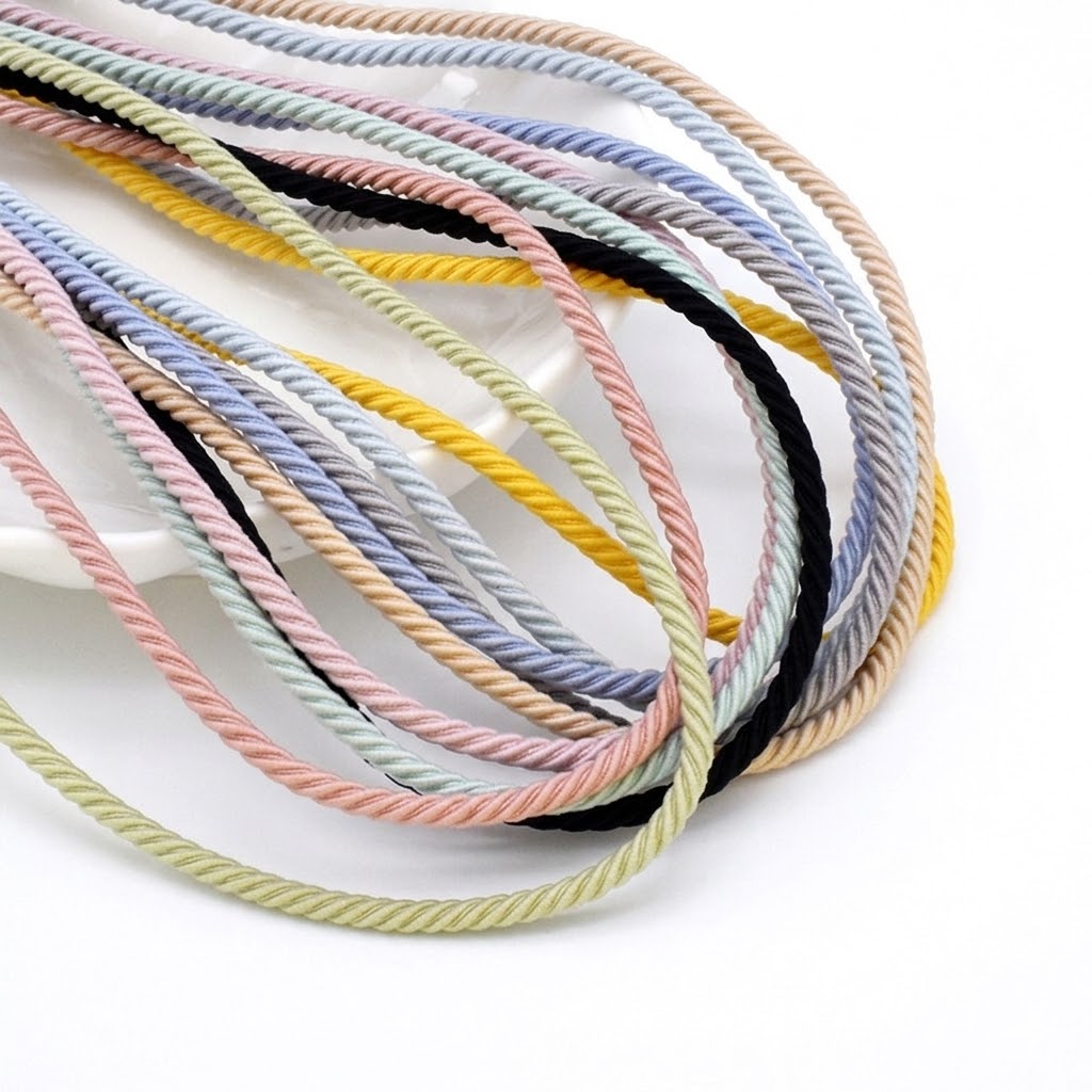 Hair Band Elastic - 5M/Lotto Corda Elastica Intrecciata da 2,5mm,