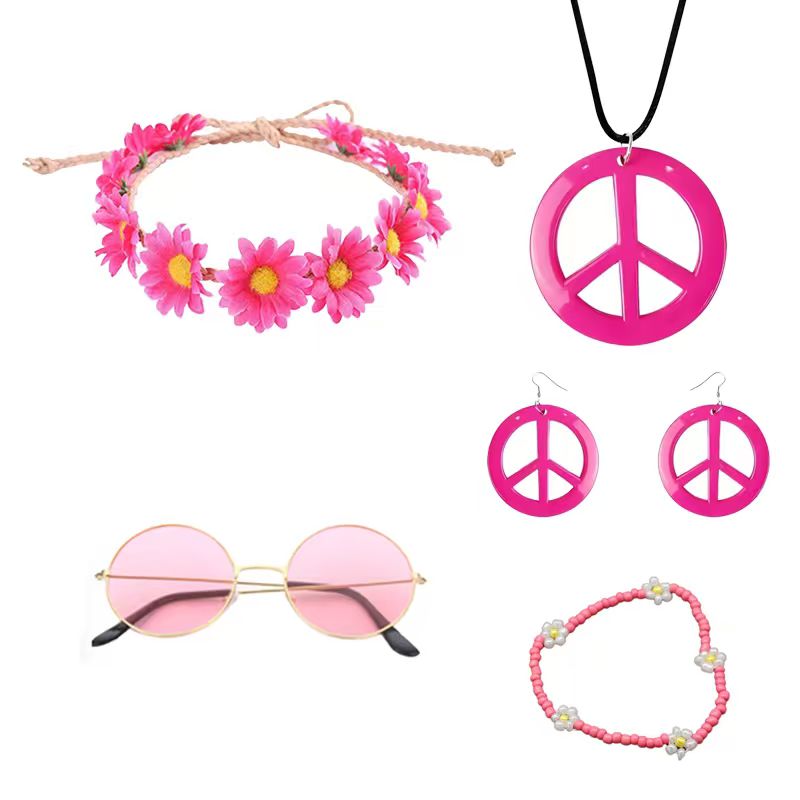 Women'S Accessories In The 70S - Set di Accessori per Costume Hippie