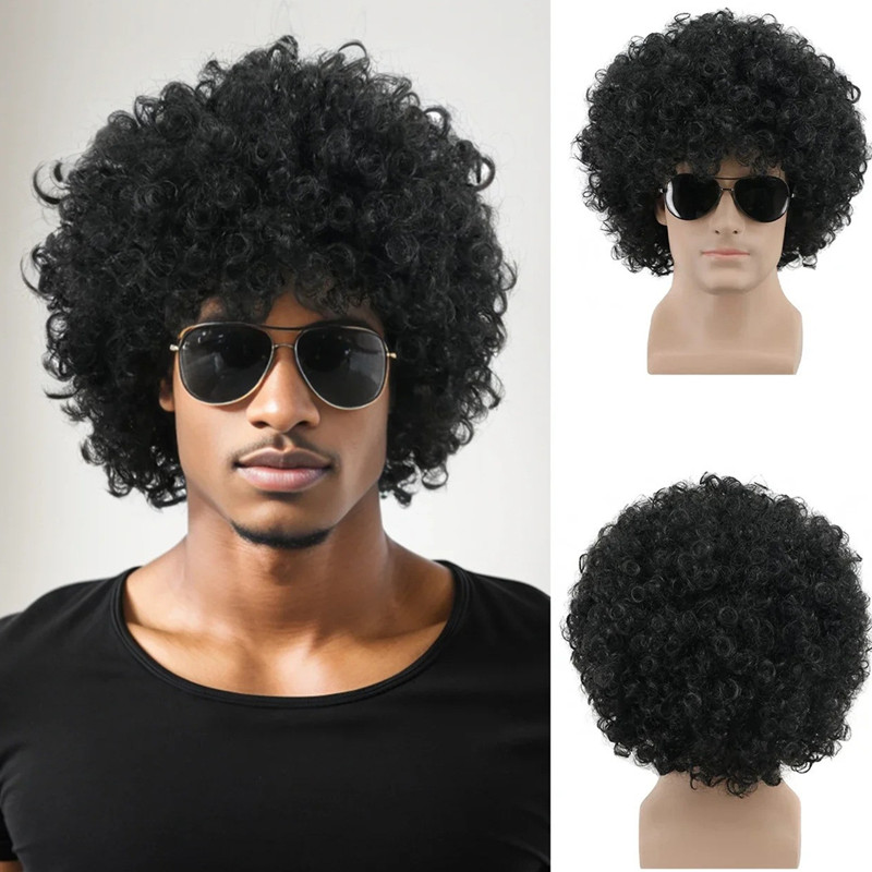 Women'S Accessories In The 70S - Parrucca Afro Unisex con Grandi Ricci