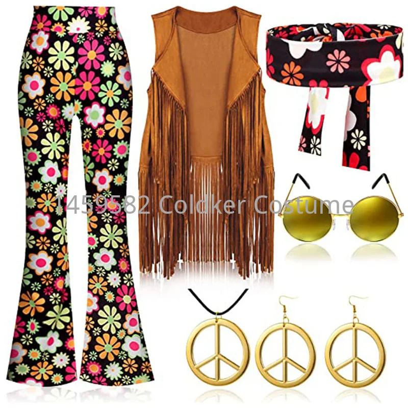Women'S Accessories In The 70S - Costume hippie da donna Peace Love