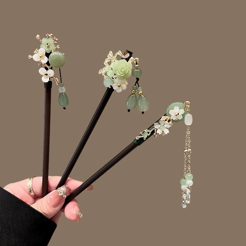 Hair Fork Stick - Forcina per capelli in legno antico,