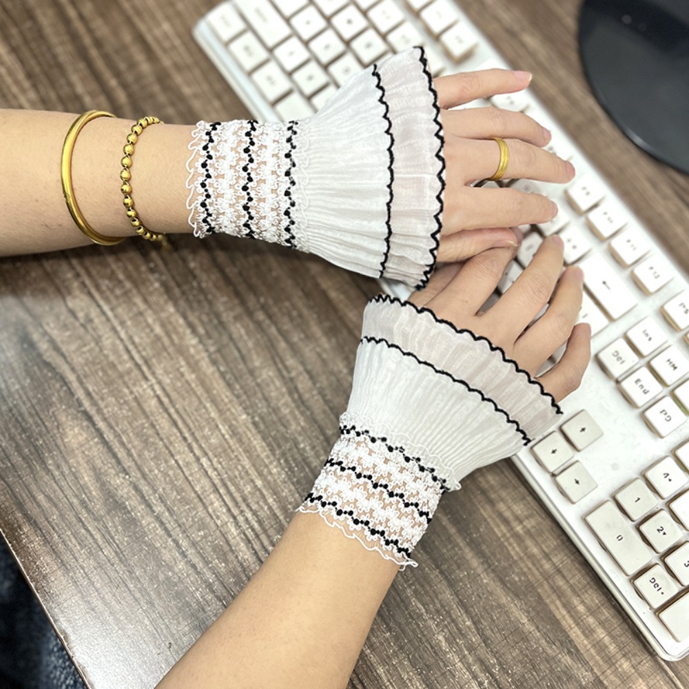 Women'S Victorian Accessories - Maniche Staccabili Vittoriane con Polsini in