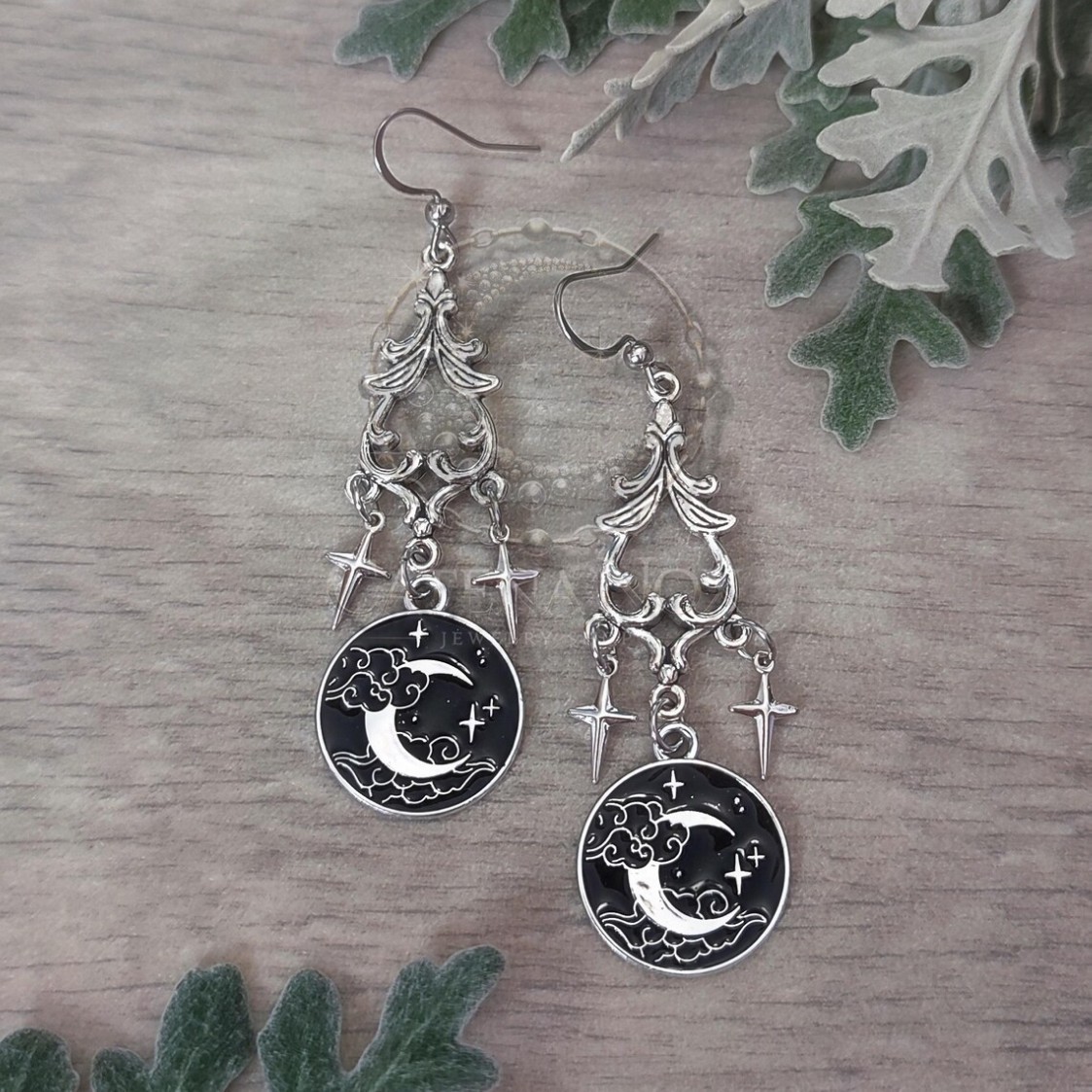 Women'S Victorian Accessories - Orecchini Moon Magic, Gioielli Gotici, Accessori
