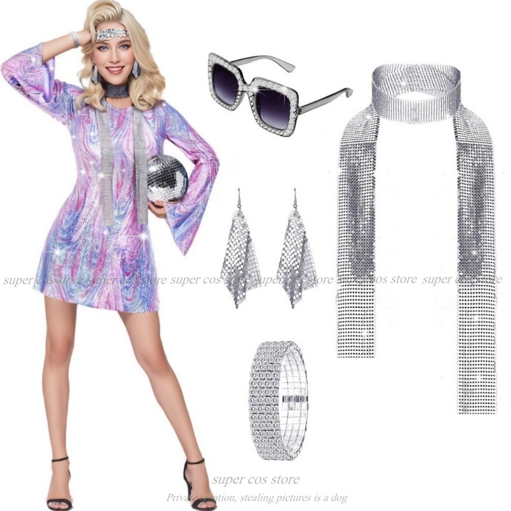 Women'S Accessories In The 70S - Costume da donna da discoteca anni