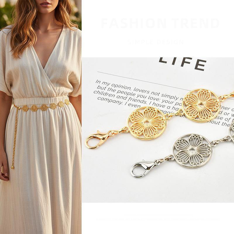 Women'S Accessories Accessorize - Cintura a Catena Floreale Intagliata da