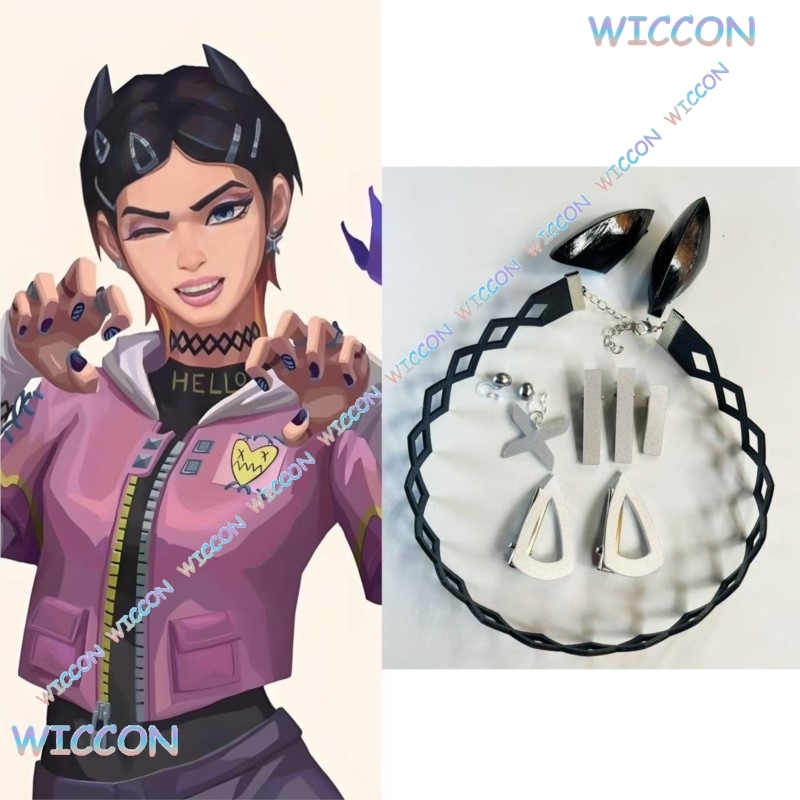 Women Accessories Kit - Valorant Clove Clip Collare Orecchini a