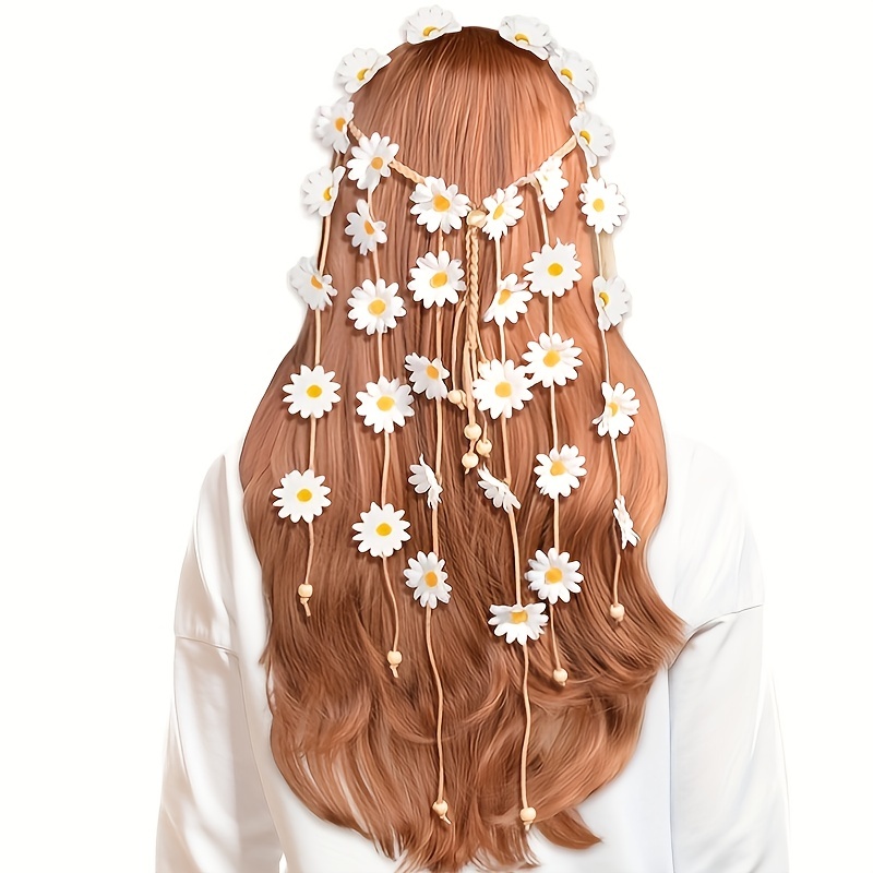 Women'S Accessories In The 70S - Fascia per capelli hippie con fiori,