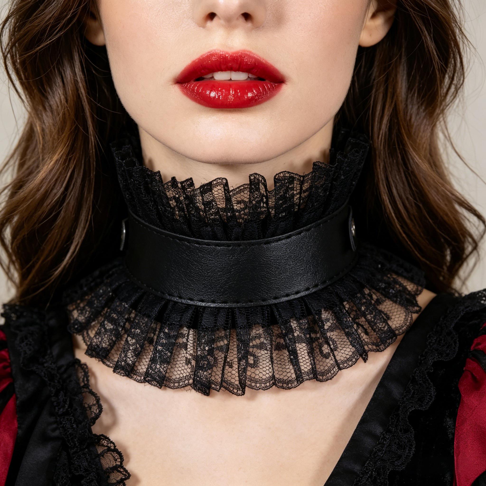 Women'S Victorian Accessories - Collare Finto Vintage da Donna in
