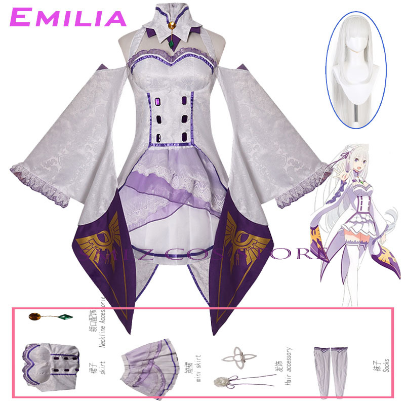 Costume Cosplay di Emilia da R - Women Accessories Set recensione e prezzo