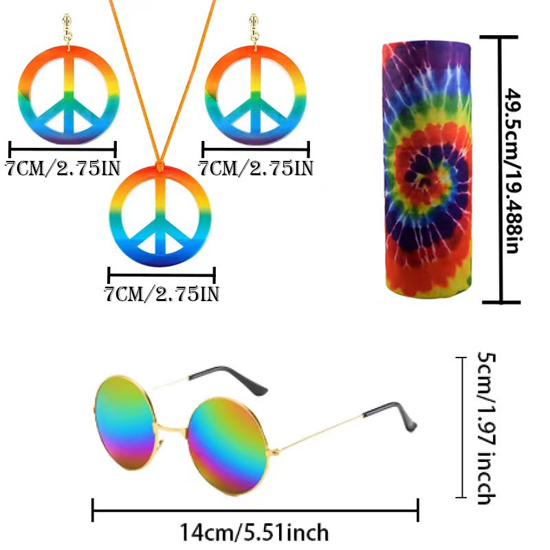 PESENAR Set costume hippie Occ - Women'S Accessories In The 70S recensione e prezzo